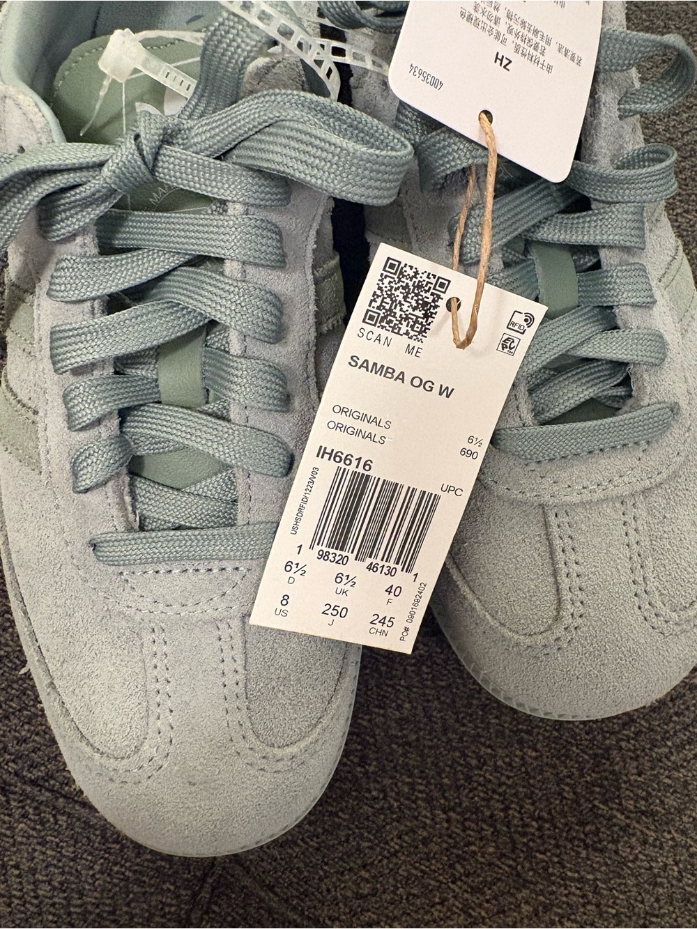 adidas Samba OG W Suede Sneakers - Sage Green